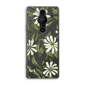 CaseCompany Wit bloemenpatroon: Sony Xperia Pro-I Transparant Hoesje