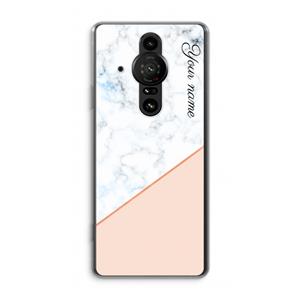 CaseCompany Marmer in stijl: Sony Xperia Pro-I Transparant Hoesje