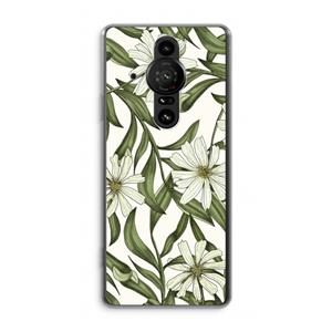 CaseCompany Wit bloemenpatroon: Sony Xperia Pro-I Transparant Hoesje