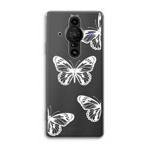 CaseCompany White butterfly: Sony Xperia Pro-I Transparant Hoesje