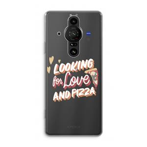 CaseCompany Pizza is the answer: Sony Xperia Pro-I Transparant Hoesje