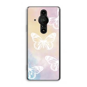 CaseCompany White butterfly: Sony Xperia Pro-I Transparant Hoesje