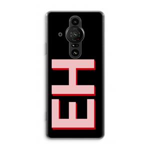 CaseCompany Monogram: Sony Xperia Pro-I Transparant Hoesje