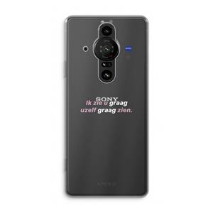CaseCompany uzelf graag zien: Sony Xperia Pro-I Transparant Hoesje