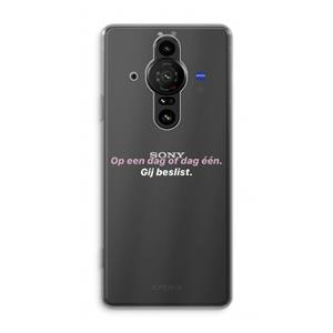 CaseCompany gij beslist: Sony Xperia Pro-I Transparant Hoesje