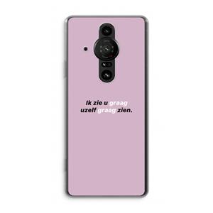 CaseCompany uzelf graag zien: Sony Xperia Pro-I Transparant Hoesje