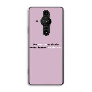 CaseCompany uw waarde daalt niet: Sony Xperia Pro-I Transparant Hoesje
