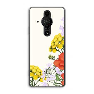 CaseCompany Wilde bloemen: Sony Xperia Pro-I Transparant Hoesje