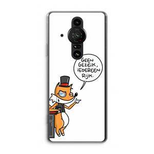 CaseCompany Geen Gezeik: Sony Xperia Pro-I Transparant Hoesje