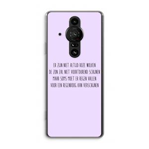 CaseCompany Regenboog: Sony Xperia Pro-I Transparant Hoesje