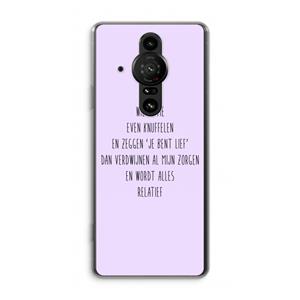 CaseCompany Relatief: Sony Xperia Pro-I Transparant Hoesje