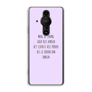 CaseCompany Sprong: Sony Xperia Pro-I Transparant Hoesje
