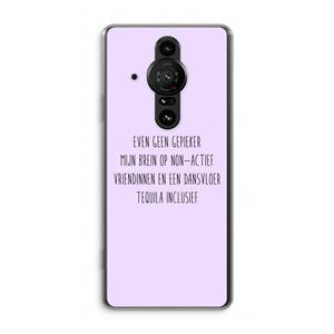 CaseCompany Tequila: Sony Xperia Pro-I Transparant Hoesje