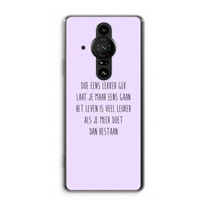 CaseCompany Gek: Sony Xperia Pro-I Transparant Hoesje