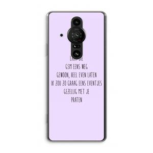 CaseCompany GSM: Sony Xperia Pro-I Transparant Hoesje