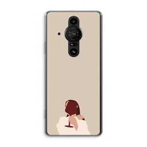 CaseCompany I drink wine: Sony Xperia Pro-I Transparant Hoesje