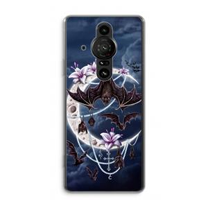CaseCompany Vleermuizen Maan: Sony Xperia Pro-I Transparant Hoesje