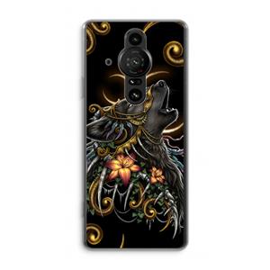 CaseCompany Huilende Wolf: Sony Xperia Pro-I Transparant Hoesje