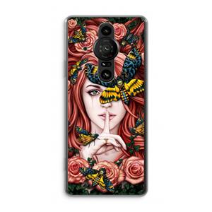 CaseCompany Lady Moth: Sony Xperia Pro-I Transparant Hoesje