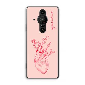 CaseCompany Blooming Heart: Sony Xperia Pro-I Transparant Hoesje