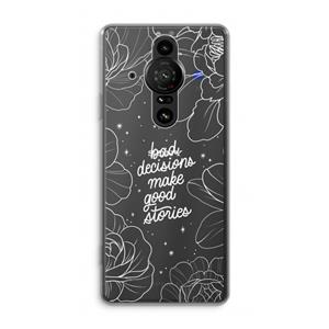 CaseCompany Good stories: Sony Xperia Pro-I Transparant Hoesje