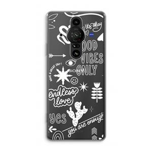 CaseCompany Good vibes: Sony Xperia Pro-I Transparant Hoesje