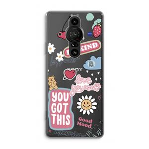 CaseCompany Positivity: Sony Xperia Pro-I Transparant Hoesje