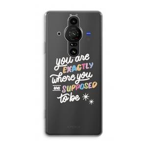 CaseCompany Right Place: Sony Xperia Pro-I Transparant Hoesje