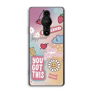 CaseCompany Positivity: Sony Xperia Pro-I Transparant Hoesje