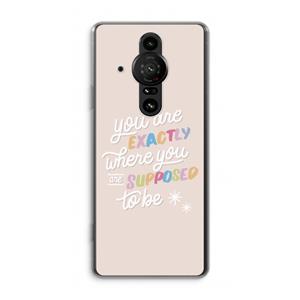 CaseCompany Right Place: Sony Xperia Pro-I Transparant Hoesje
