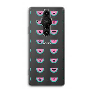 CaseCompany Smiley watermeloenprint: Sony Xperia Pro-I Transparant Hoesje