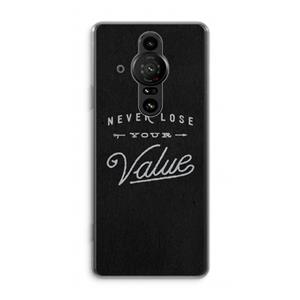 CaseCompany Never lose your value: Sony Xperia Pro-I Transparant Hoesje