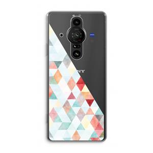 CaseCompany Gekleurde driehoekjes pastel: Sony Xperia Pro-I Transparant Hoesje