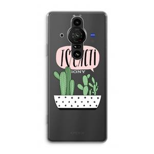 CaseCompany I love cacti: Sony Xperia Pro-I Transparant Hoesje