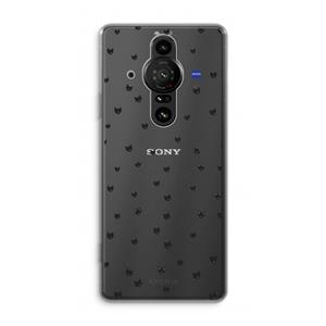 CaseCompany Kleine kattenkopjes: Sony Xperia Pro-I Transparant Hoesje