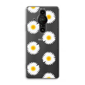 CaseCompany Margrietjes: Sony Xperia Pro-I Transparant Hoesje