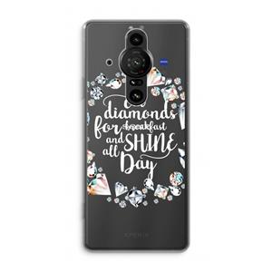 CaseCompany Diamonds: Sony Xperia Pro-I Transparant Hoesje