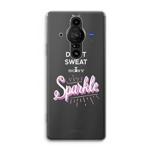 CaseCompany Sparkle quote: Sony Xperia Pro-I Transparant Hoesje