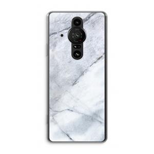 CaseCompany Witte marmer: Sony Xperia Pro-I Transparant Hoesje
