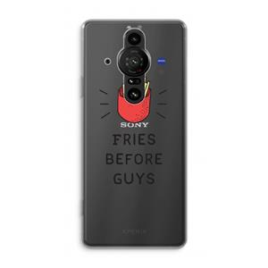 CaseCompany Fries before guys: Sony Xperia Pro-I Transparant Hoesje