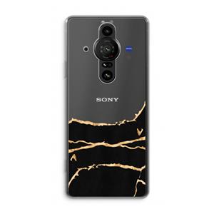 CaseCompany Gouden marmer: Sony Xperia Pro-I Transparant Hoesje