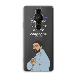 CaseCompany Hotline bling: Sony Xperia Pro-I Transparant Hoesje