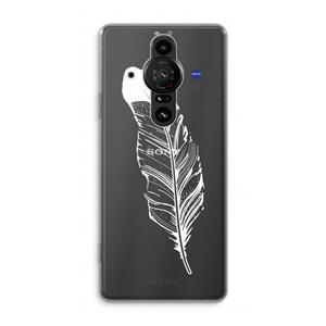 CaseCompany Pluim: Sony Xperia Pro-I Transparant Hoesje