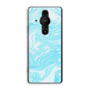 CaseCompany Waterverf blauw: Sony Xperia Pro-I Transparant Hoesje