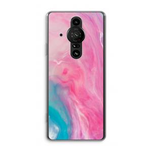 CaseCompany Roze explosie: Sony Xperia Pro-I Transparant Hoesje