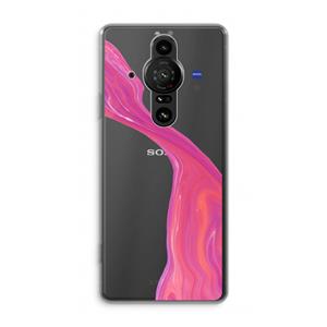 CaseCompany Paarse stroom: Sony Xperia Pro-I Transparant Hoesje