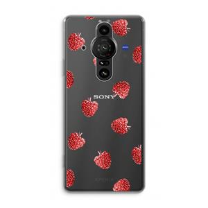 CaseCompany Framboosjes: Sony Xperia Pro-I Transparant Hoesje