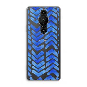 CaseCompany Blauwe pijlen: Sony Xperia Pro-I Transparant Hoesje