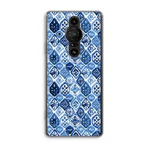 CaseCompany Blauw motief: Sony Xperia Pro-I Transparant Hoesje