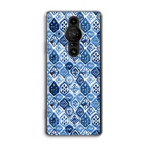 CaseCompany Blauw motief: Sony Xperia Pro-I Transparant Hoesje